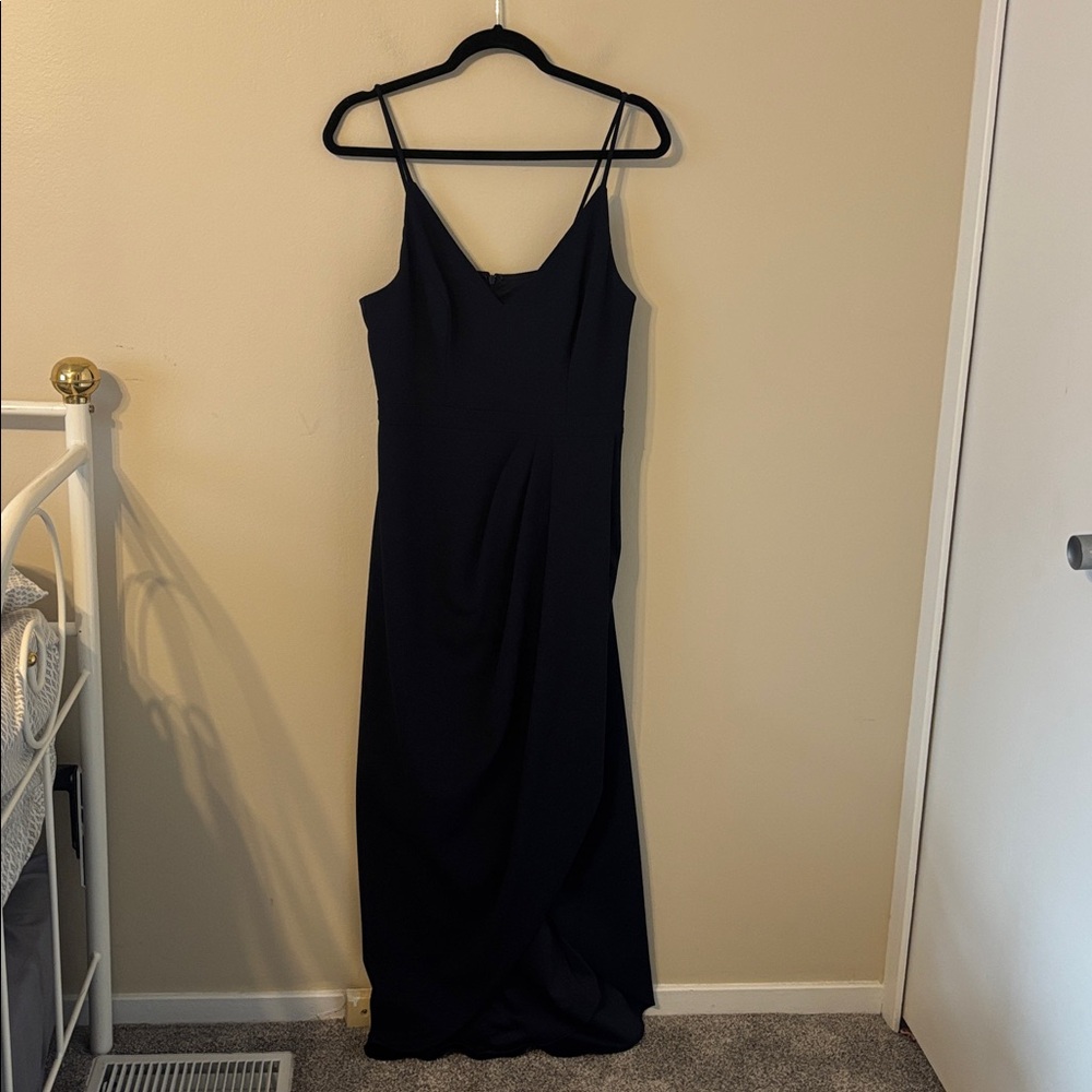 Bhldn Lyra High Low Adjustable Strap Midi Dress